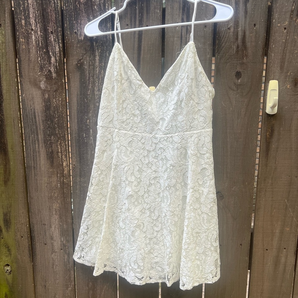 Lulu's White Elegant Dress